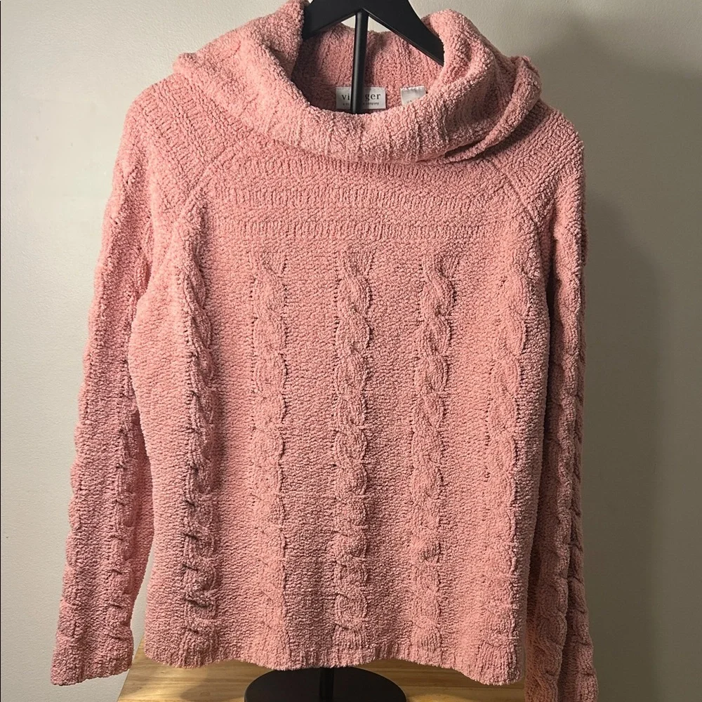 Liz Claiborne Pink Cowl Neck Sweater - Picture 1 of 8